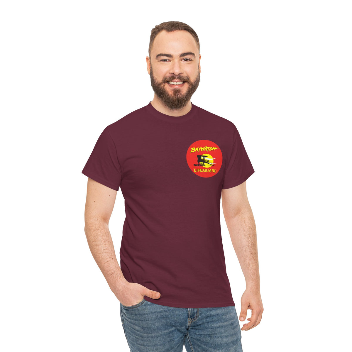 Baywatch Lifeguard Graphic Cotton T-Shirt