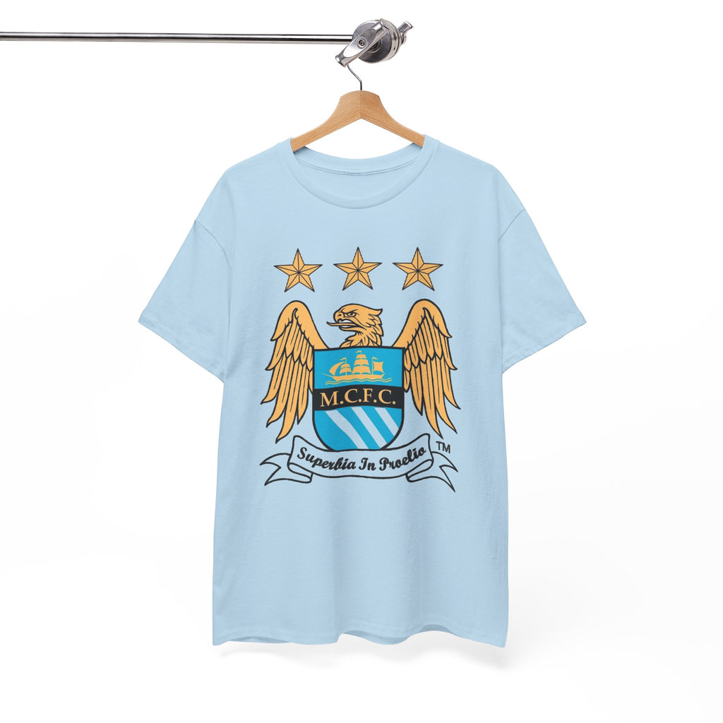 Manchester City Retro Club Crest T‑Shirt — MCFC Vintage Style Club Emblem Tee