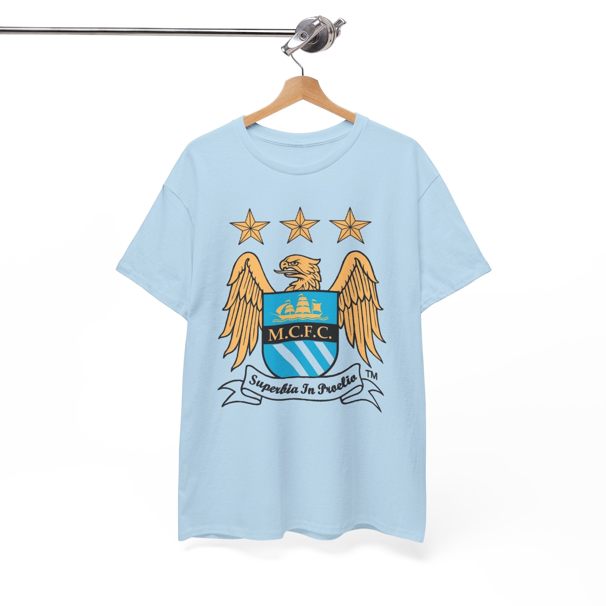 Manchester City Retro Club Crest T‑Shirt — MCFC Vintage Style Club Emblem Tee