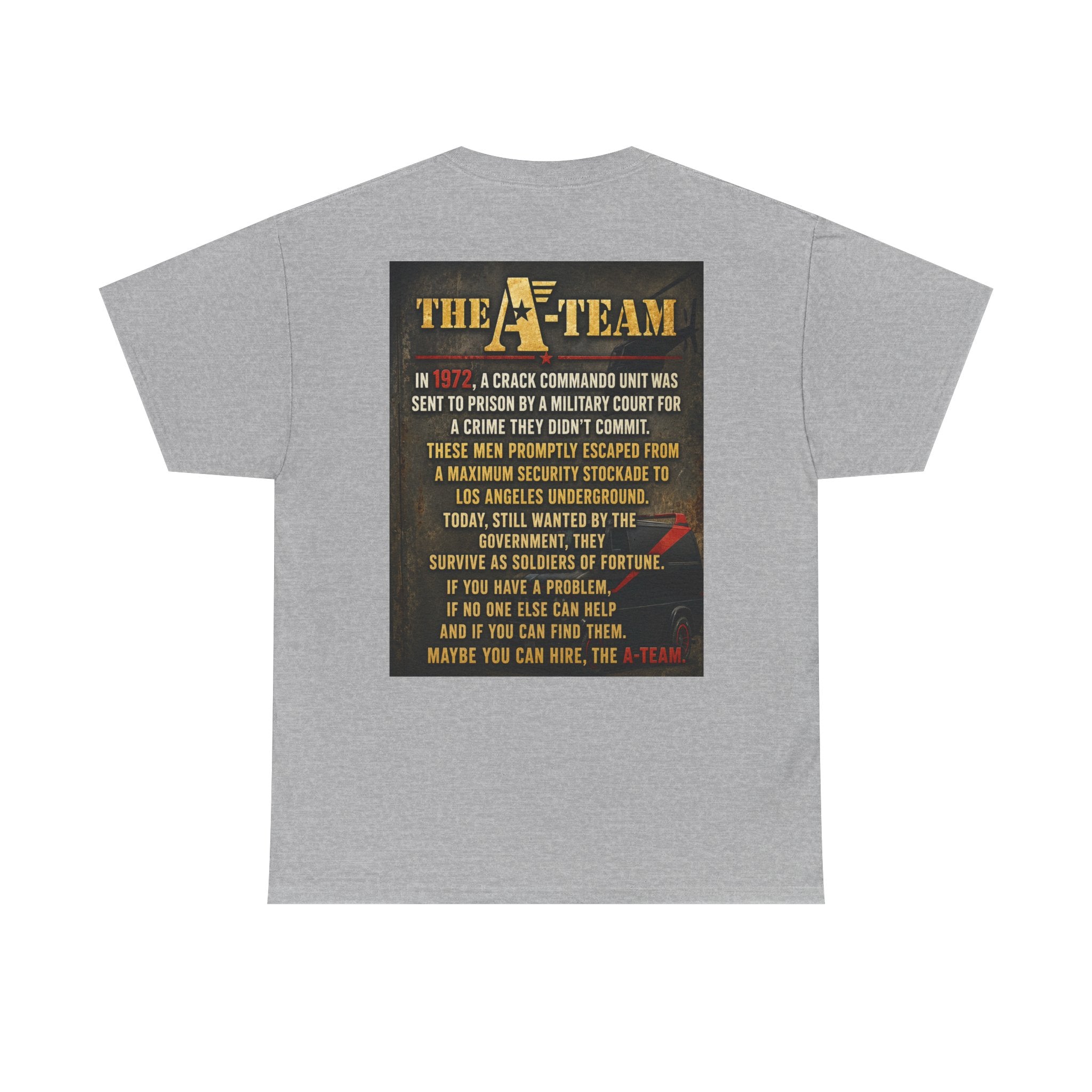 A-Team Graphic Tee — Retro TV Series Logo & Character Poster T-Shirt