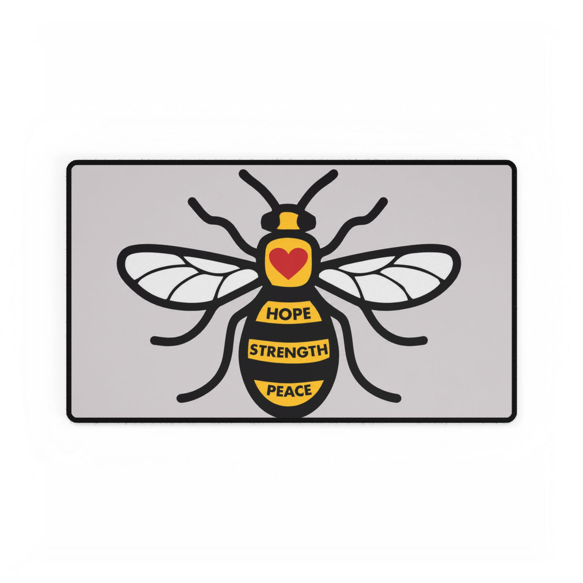 Manchester Bee Hope Strength Peace Bee Desk Mat – Large Gaming/Work Desk Pad