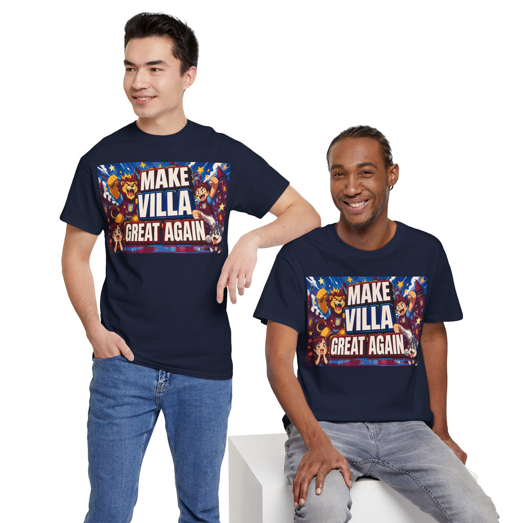 Aston VIlla Make Villa Great Again T-Shirt — Funny Political Parody Tee