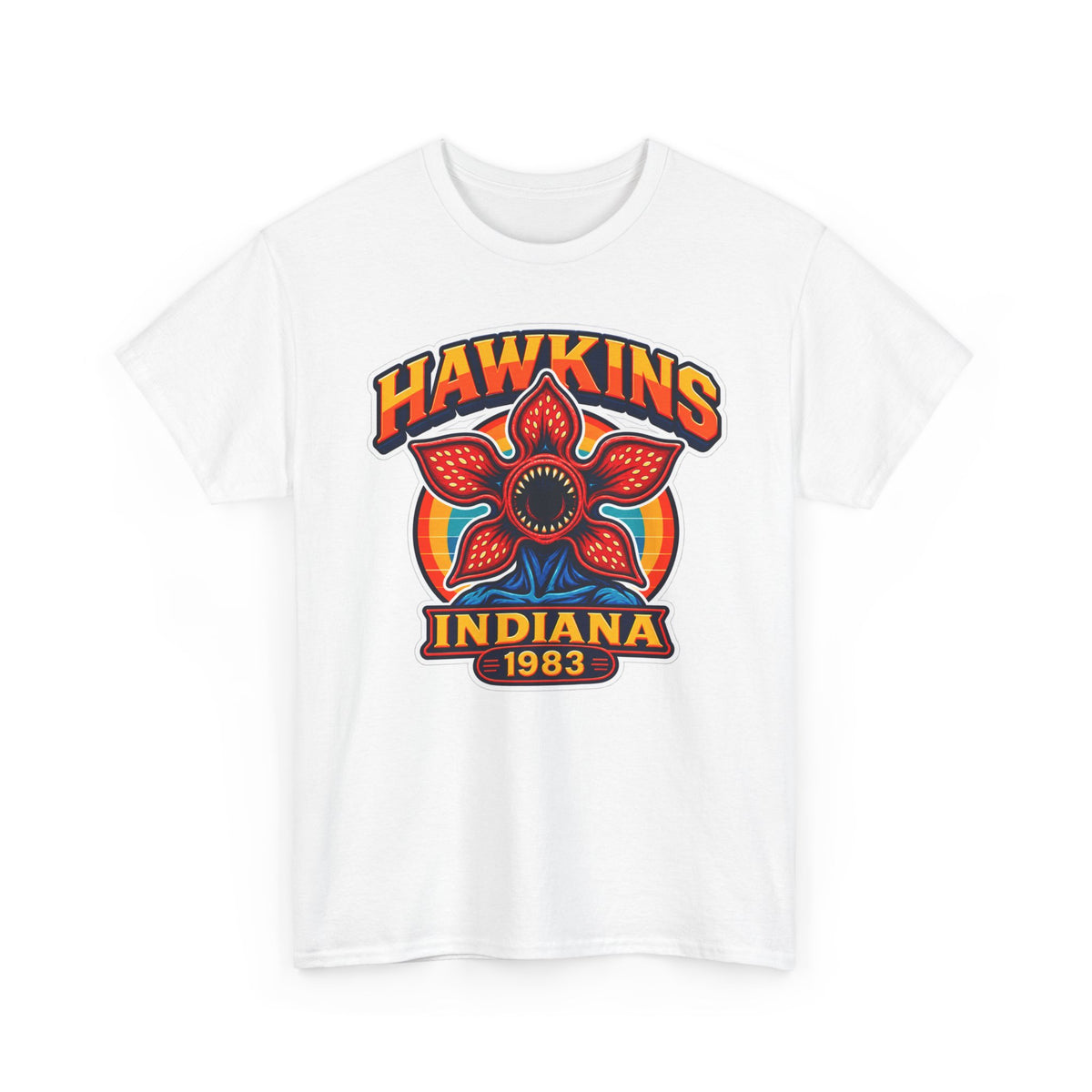 Hawkins Indiana 1983 Demogorgon Floral Cotton T-Shirt