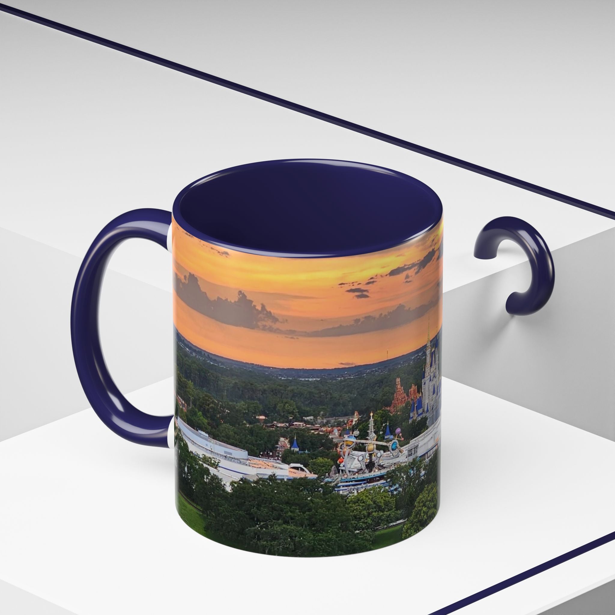Disney Magic Kingdom Castle Sunset Coffee Mug (Accent, 11/15oz)