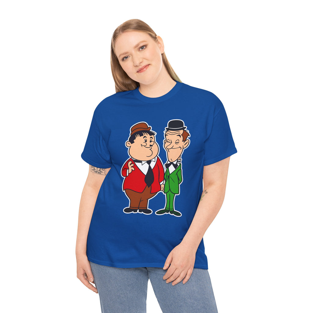 Comedy Duo Vintage Cartoon Cotton T-Shirt