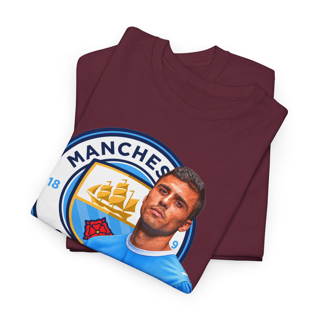 Rodri Manchester City Legend Football Tee — Player Portrait Soccer Shirt