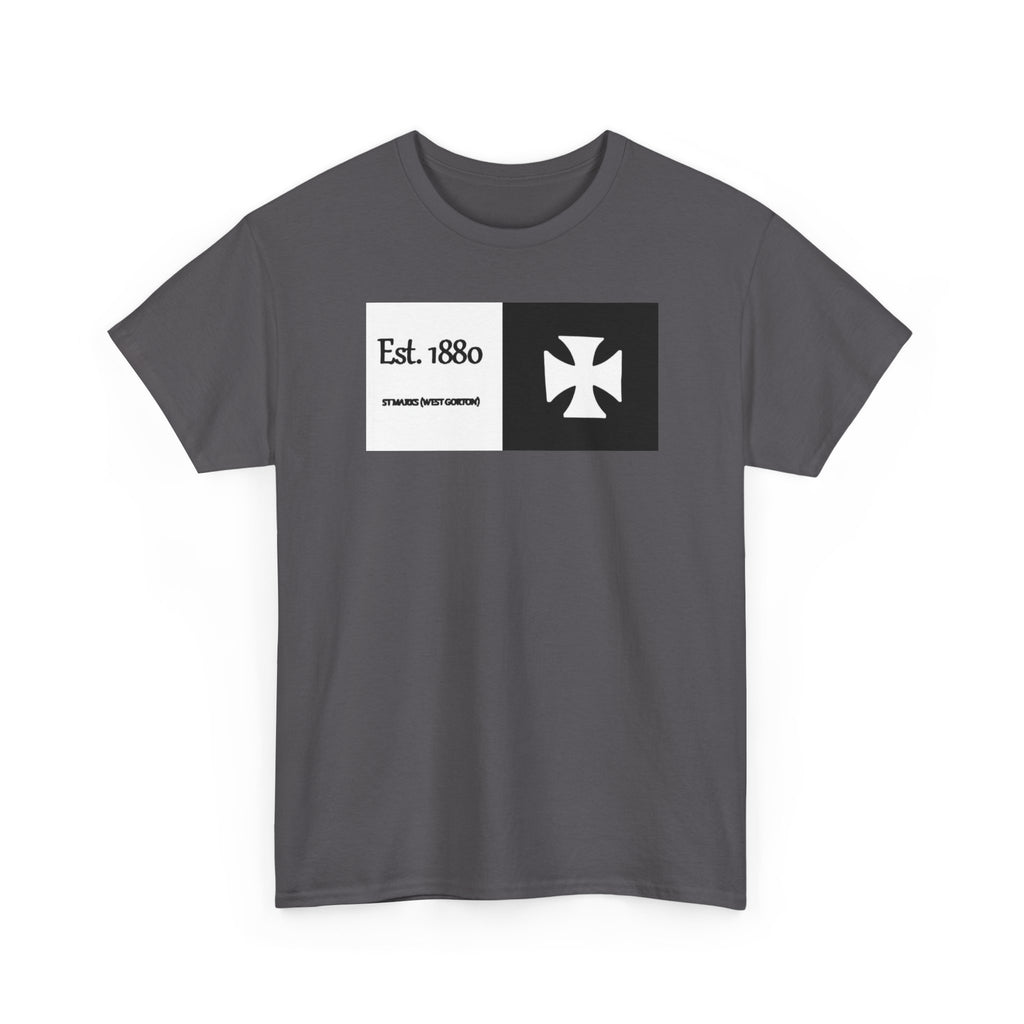 ST Mark's West Gorton (Manchester City) Est. 1880 Cross Logo T-Shirt