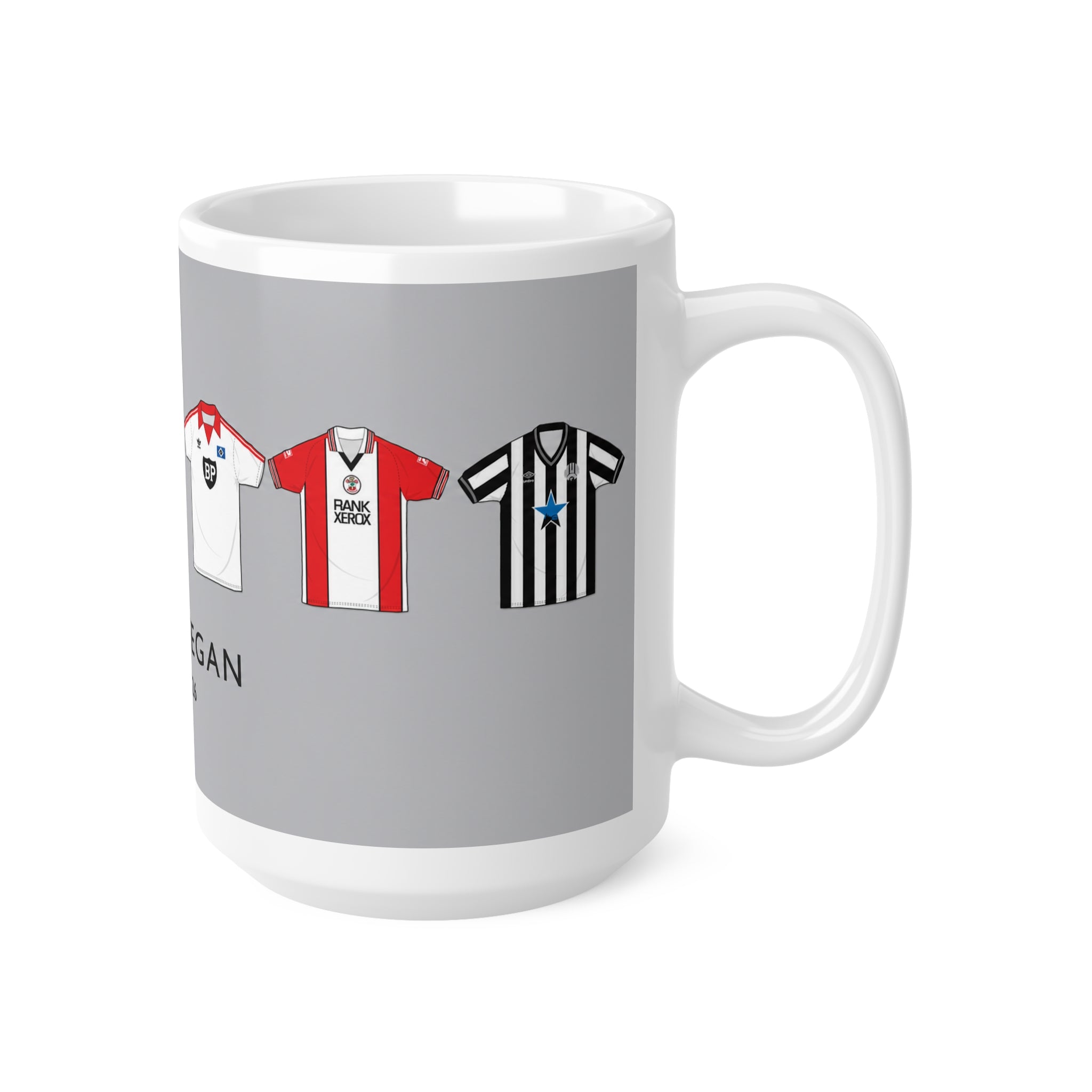 The Shirts of Kevin Keegan Memorial Football Jersey Mug — Ceramic Coffee Cup (11oz & 15oz)
