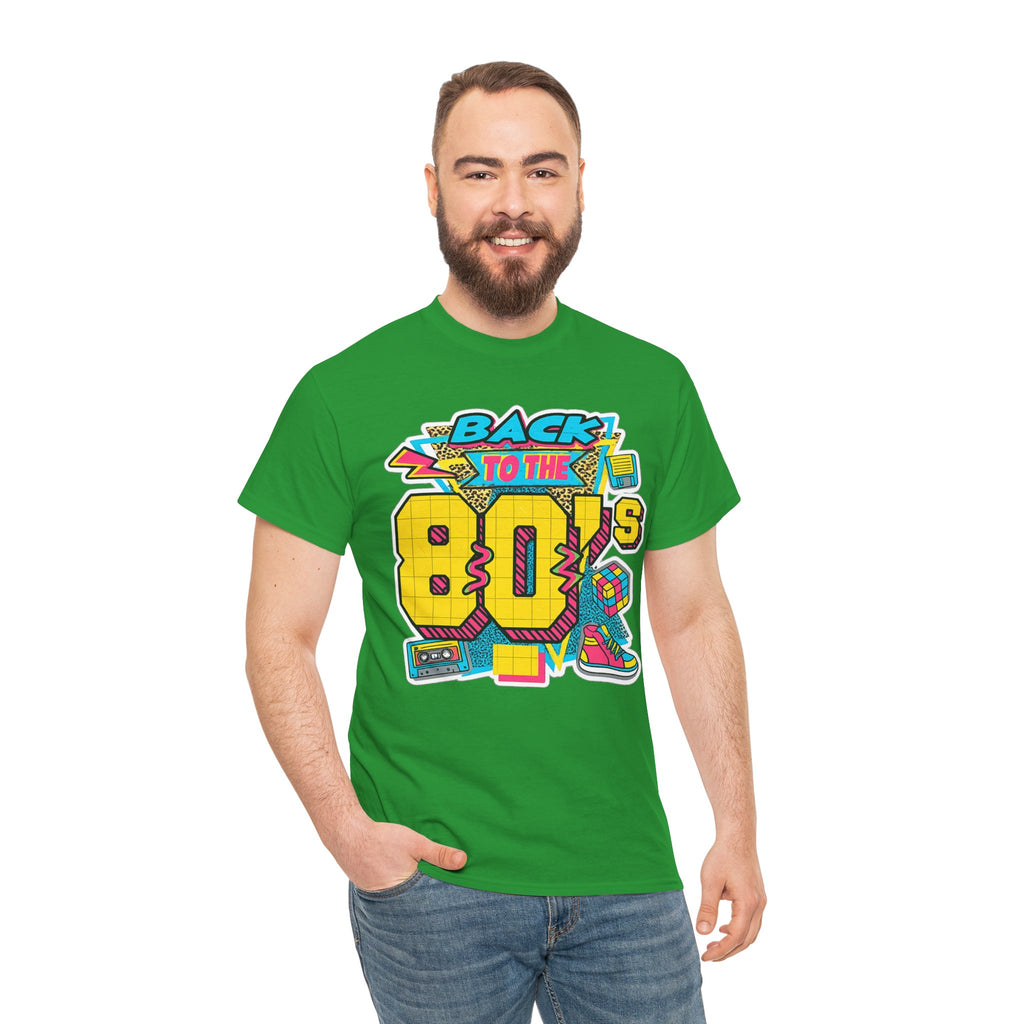 Back to the 80s Retro Graphic Tee — Vintage 80s Neon Design