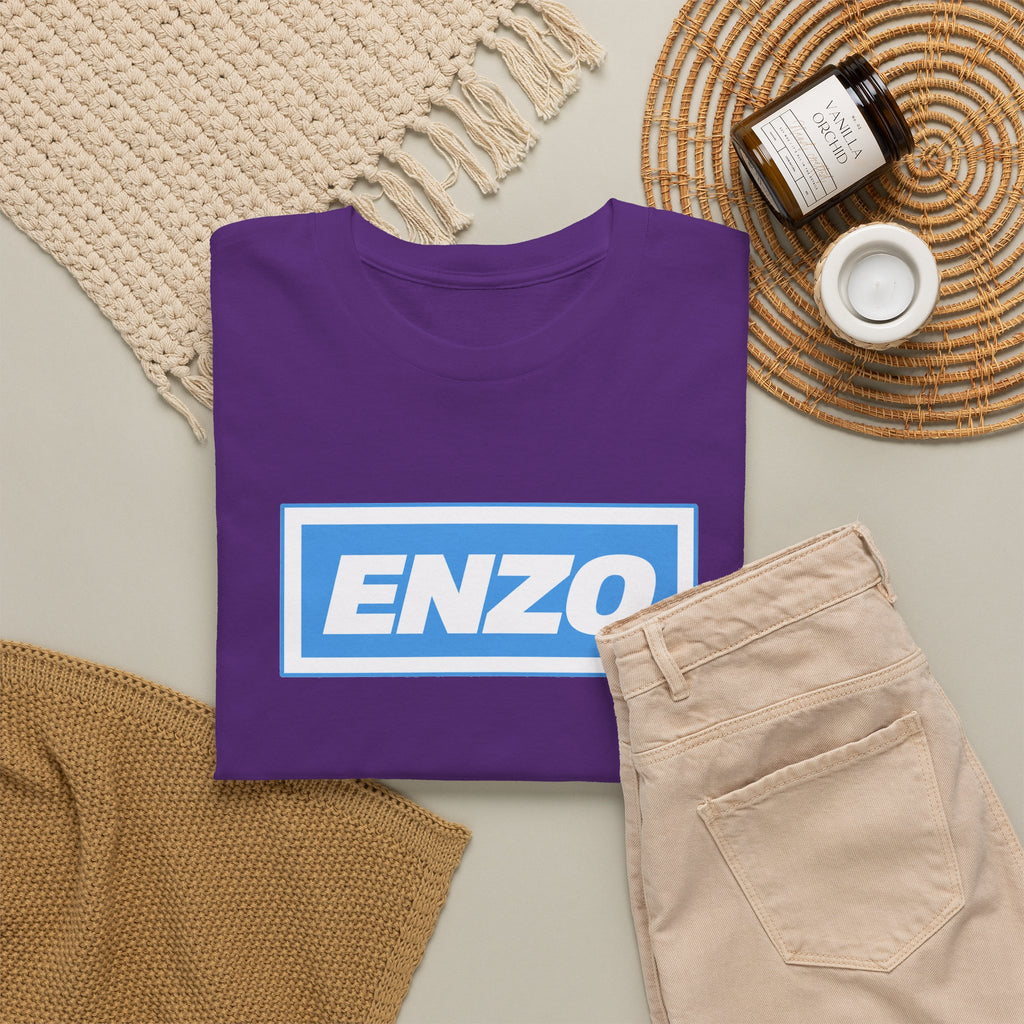 Enzo Man City Inspired Logo Tee — Classic Box-Logo Graphic T-Shirt