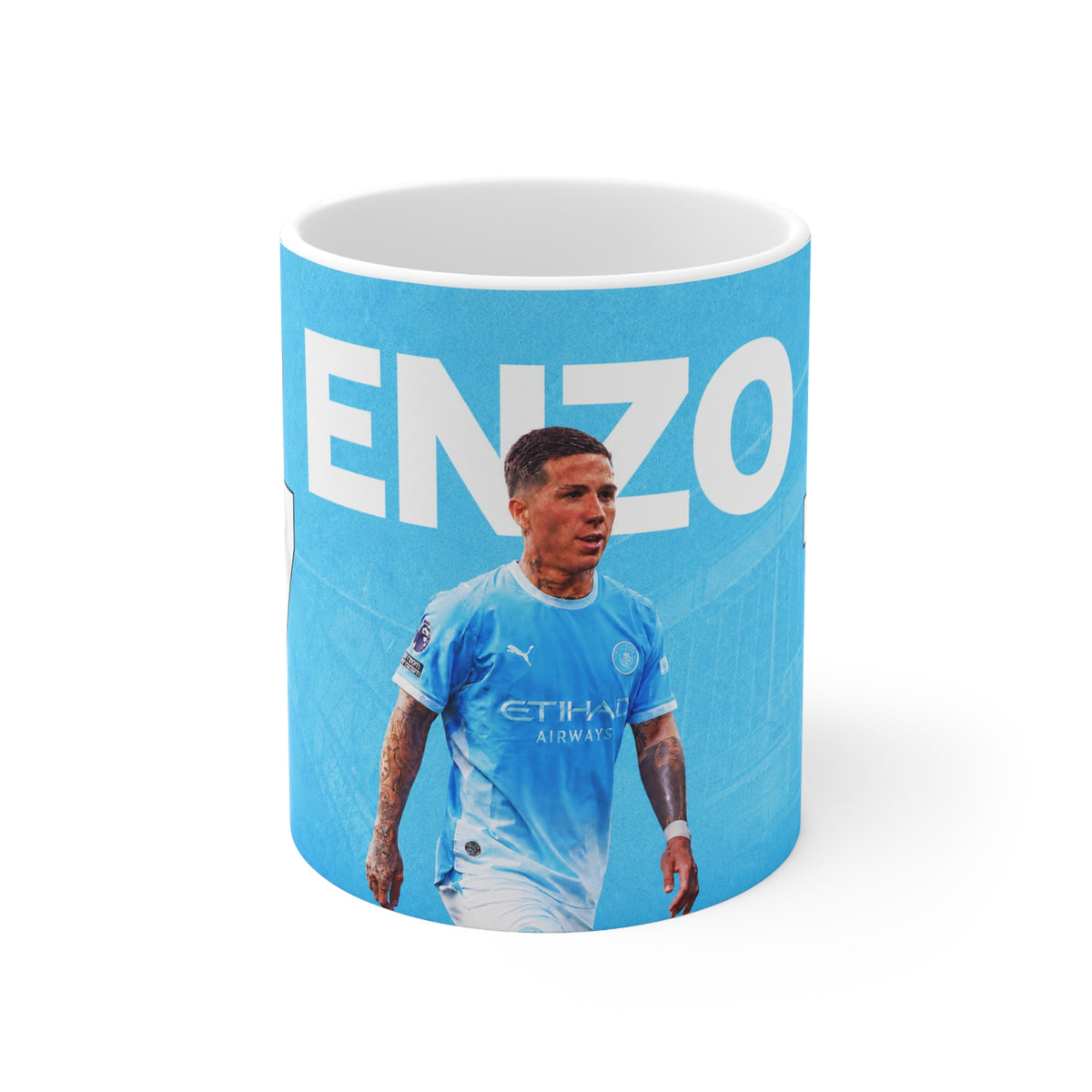 Enzo Fernandez Manchester City Ceramic Mug — ENZO 11oz & 15oz