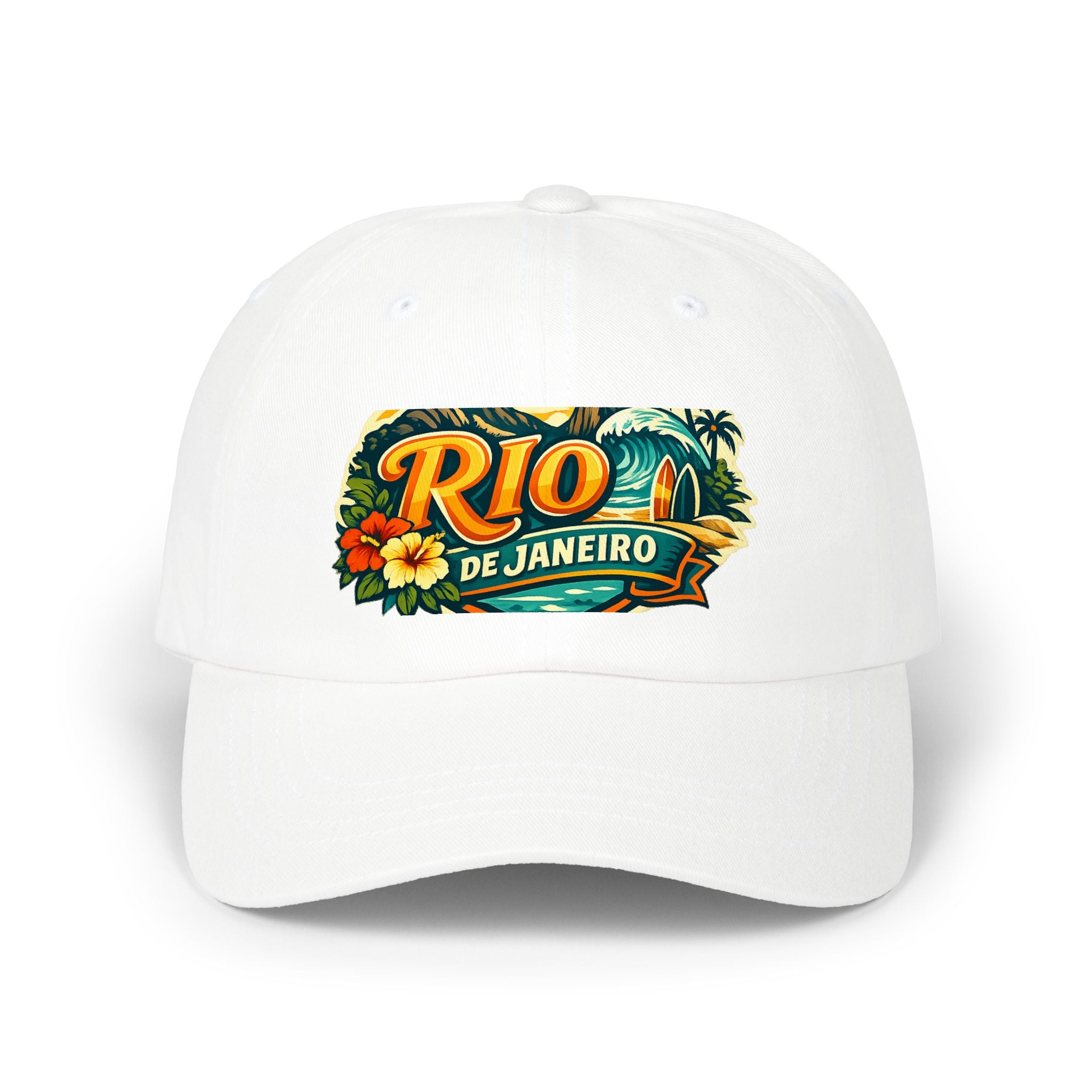 Rio de Janeiro Vintage Surf Dad Cap — Tropical Beach Hat