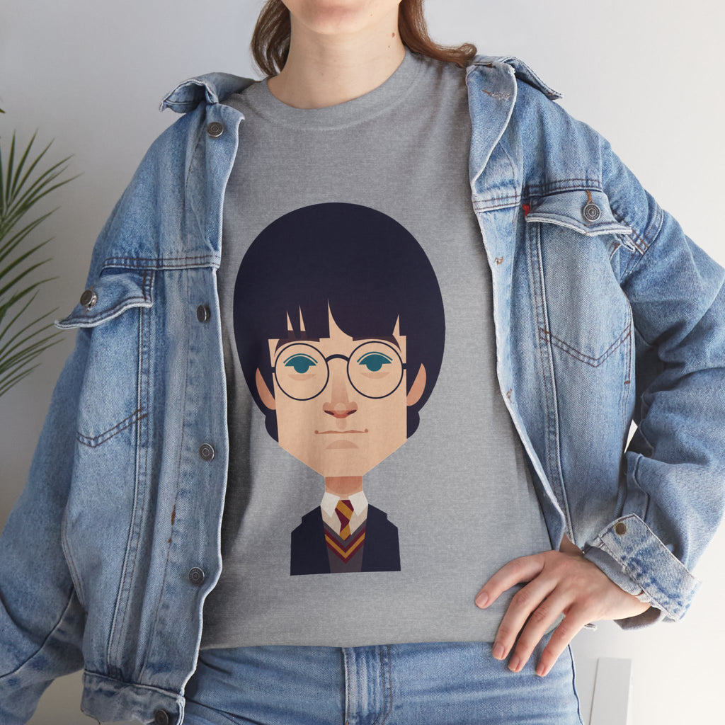 Harry Potter Wizard School Boy Cartoon Cotton T-Shirt