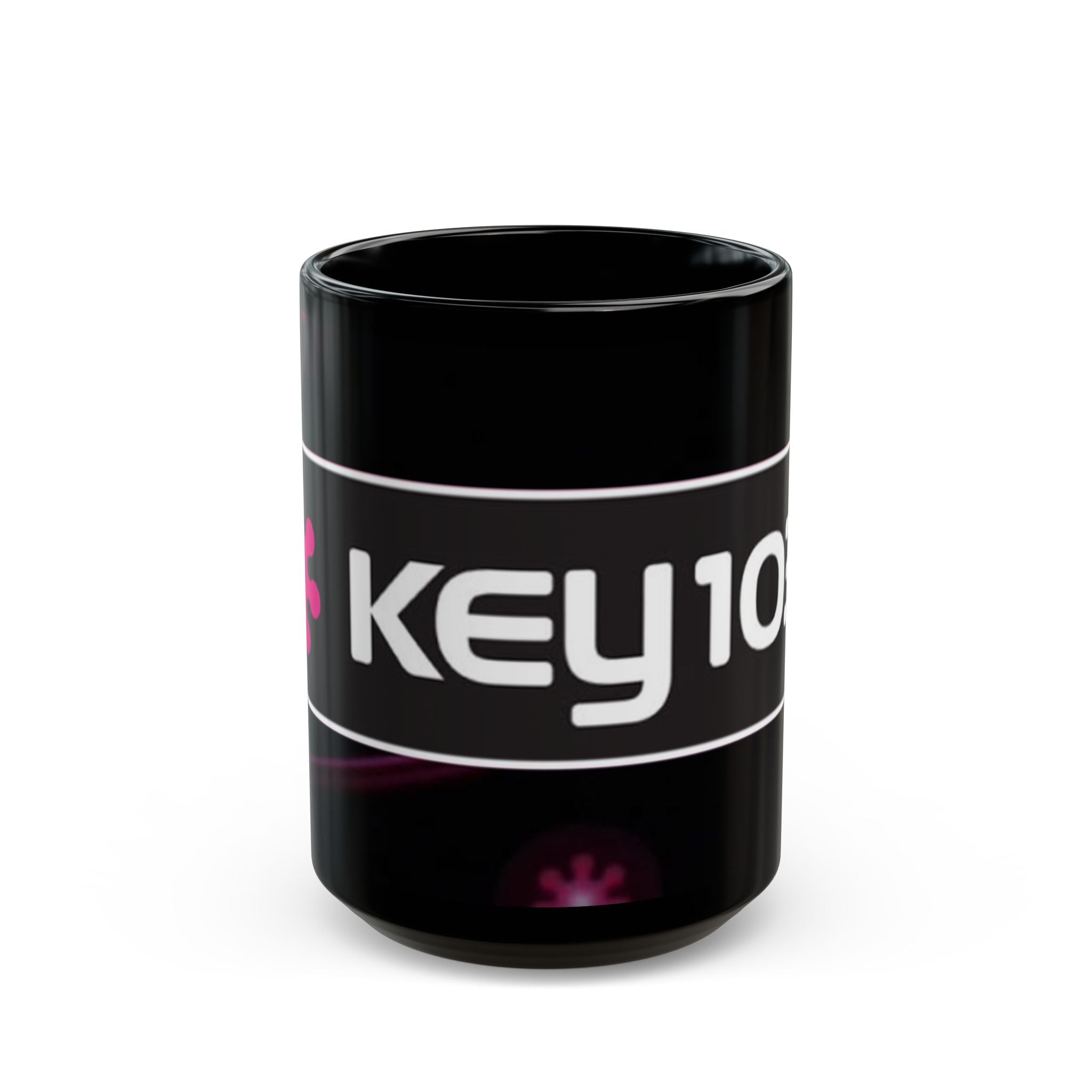 Key 103 Black Coffee Mug – Retro Radio Logo 11oz/15oz