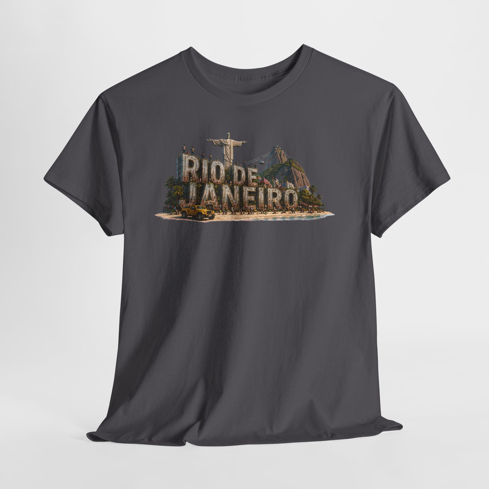 Rio de Janeiro Scenic T‑Shirt — Vintage Travel Tee with Christ the Redeemer Design