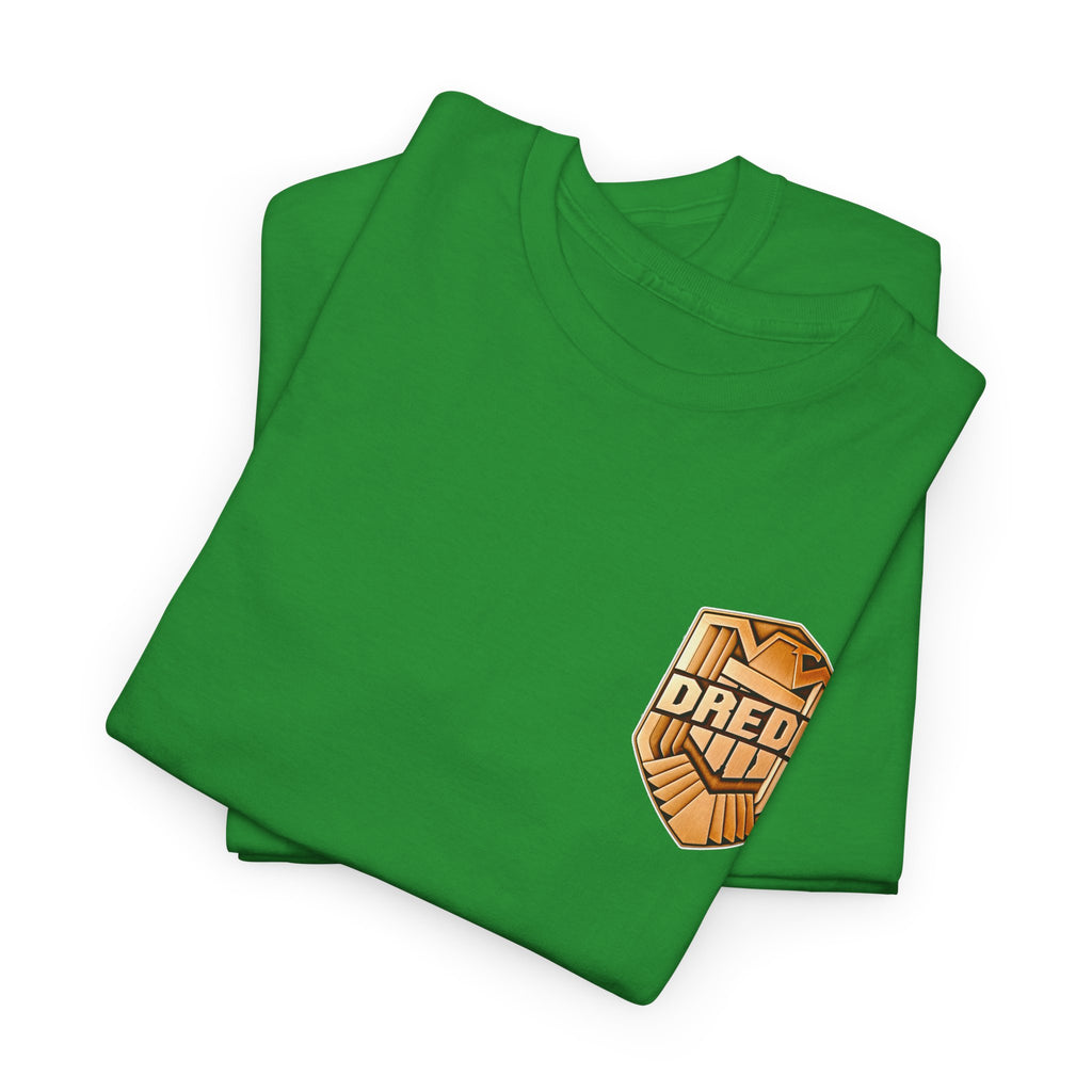 Dredd Shield Badge T-Shirt — Retro Law Enforcement Logo Tee