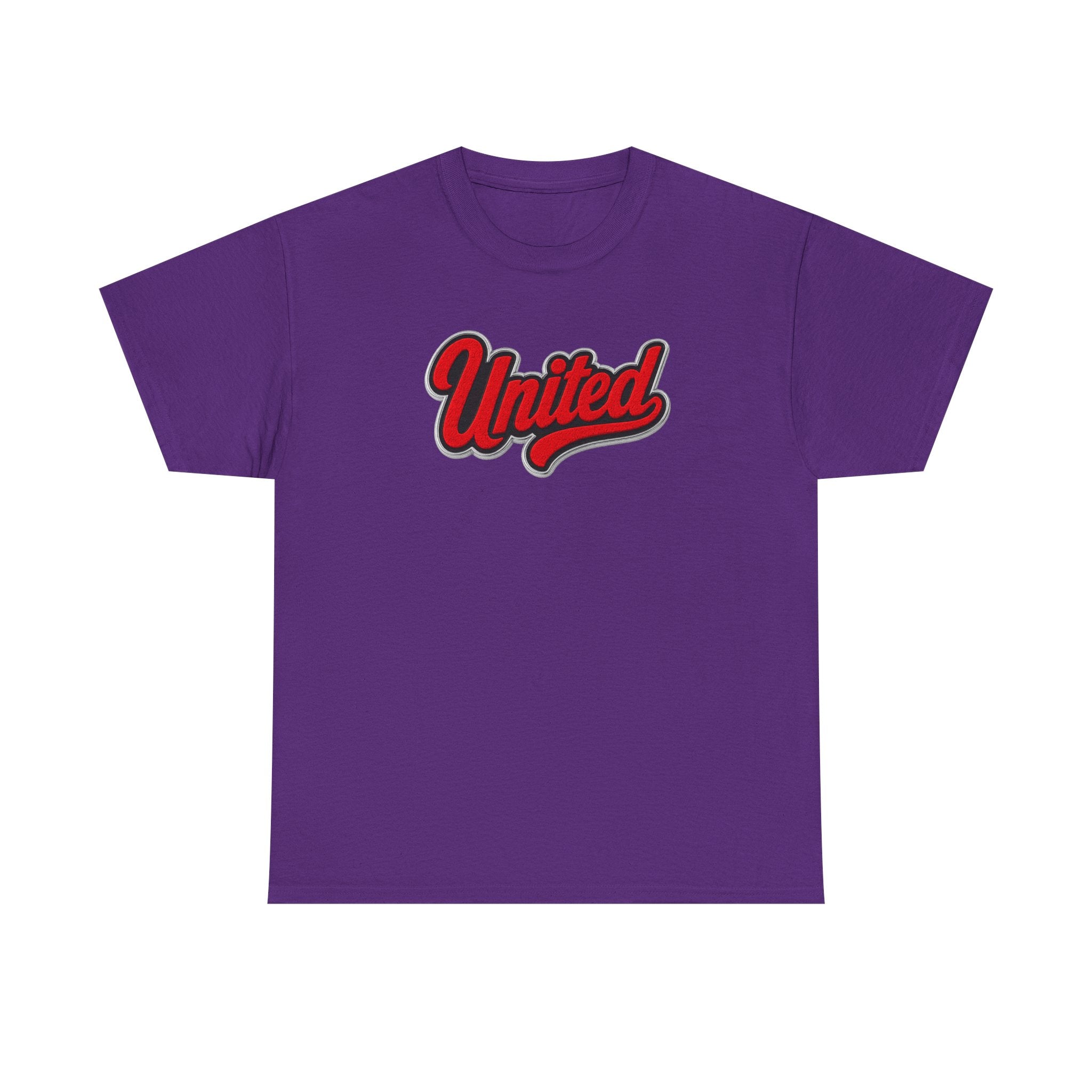 United Retro Script Tee — Vintage Red Logo T‑Shirt