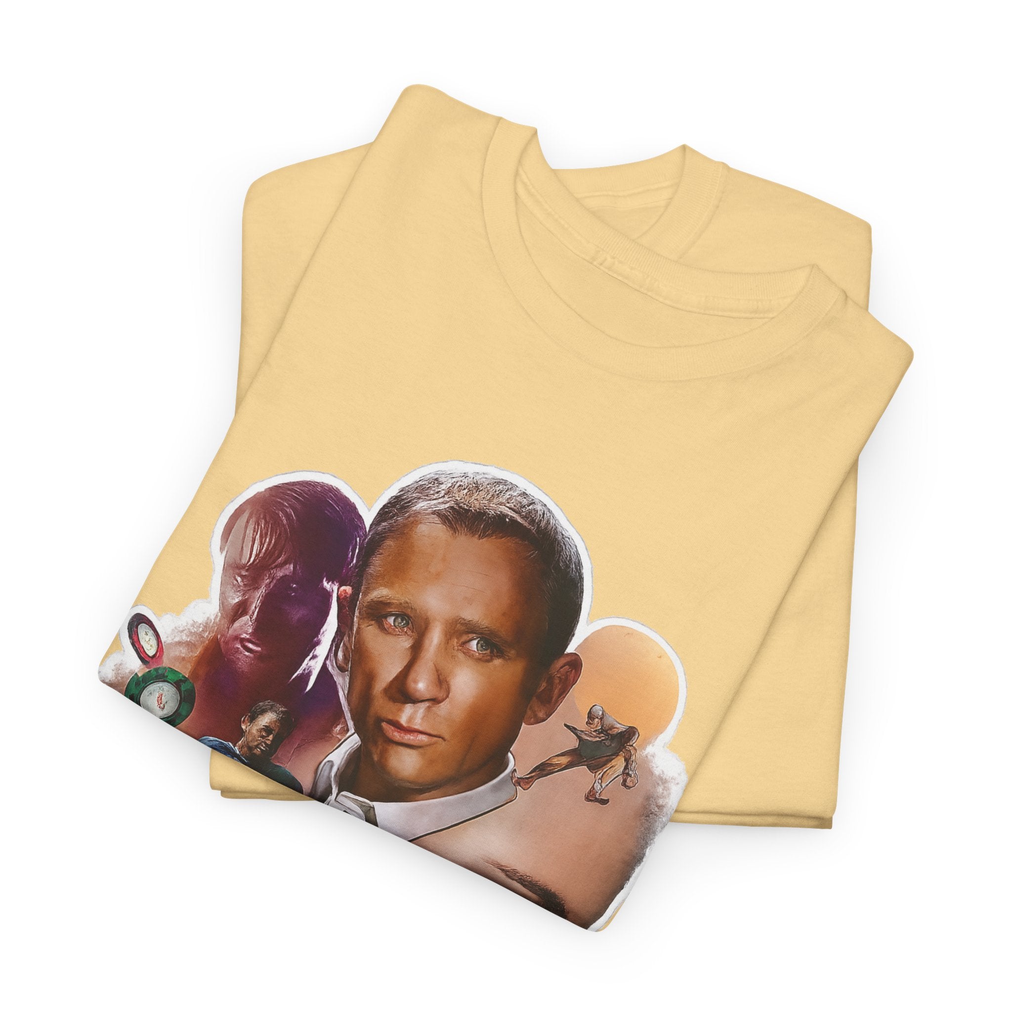 Jame Bond Movie Collage T‑Shirt — Vintage Film Noir Portrait Tee