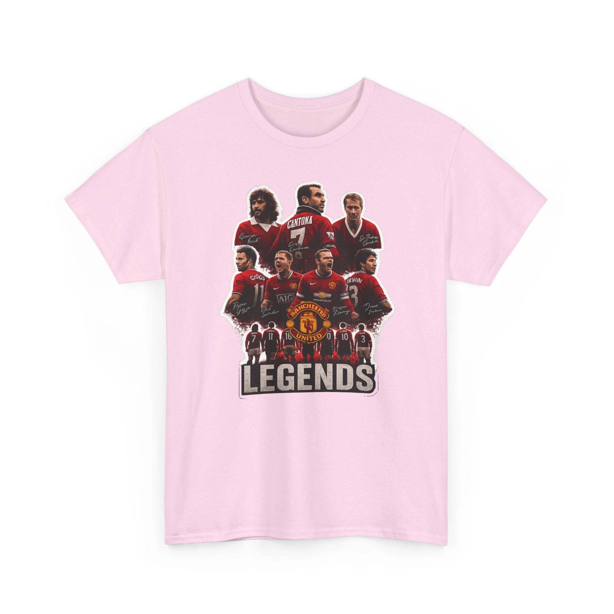 Manchester United Legends Football Team Tee — Retro Manchester United Players Graphic Shirt