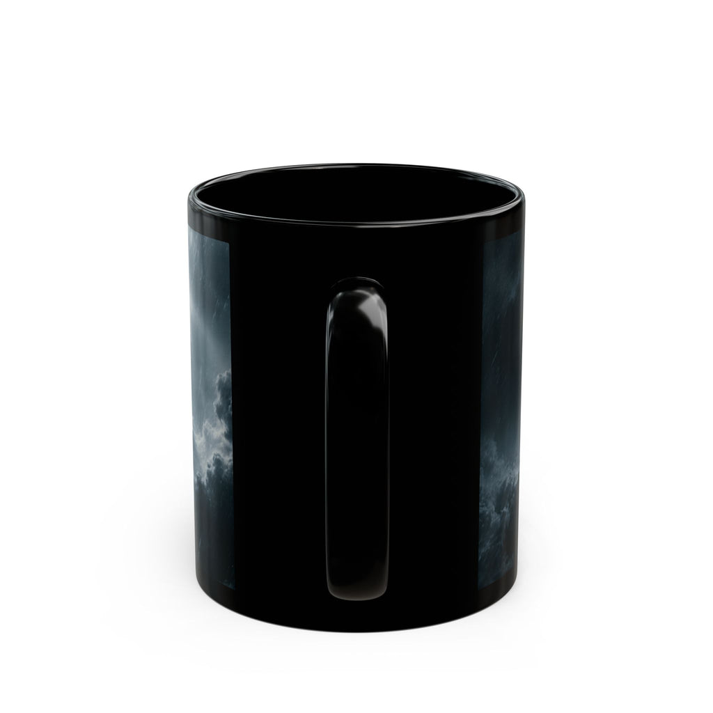 Empire Star Destroyer Stormy Starship Black Mug — Sci‑Fi Space Battle Coffee Cup (11oz, 15oz)