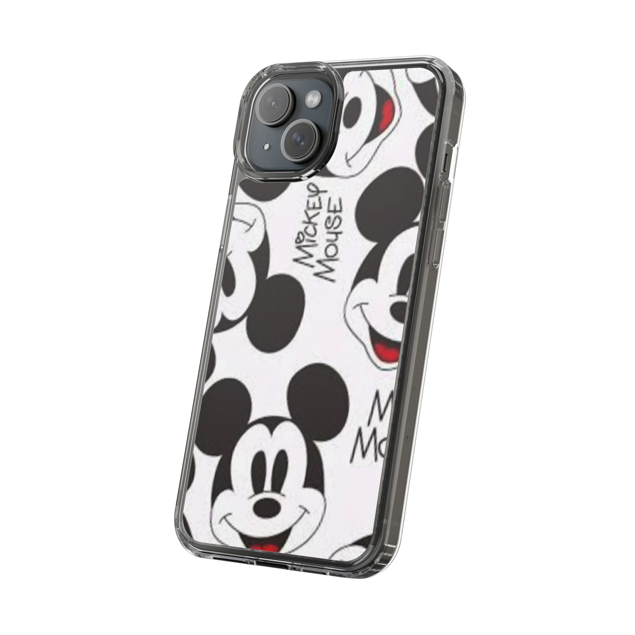 Mickey Mouse Clear Phone Case – Retro Cartoon Pattern Clear Case