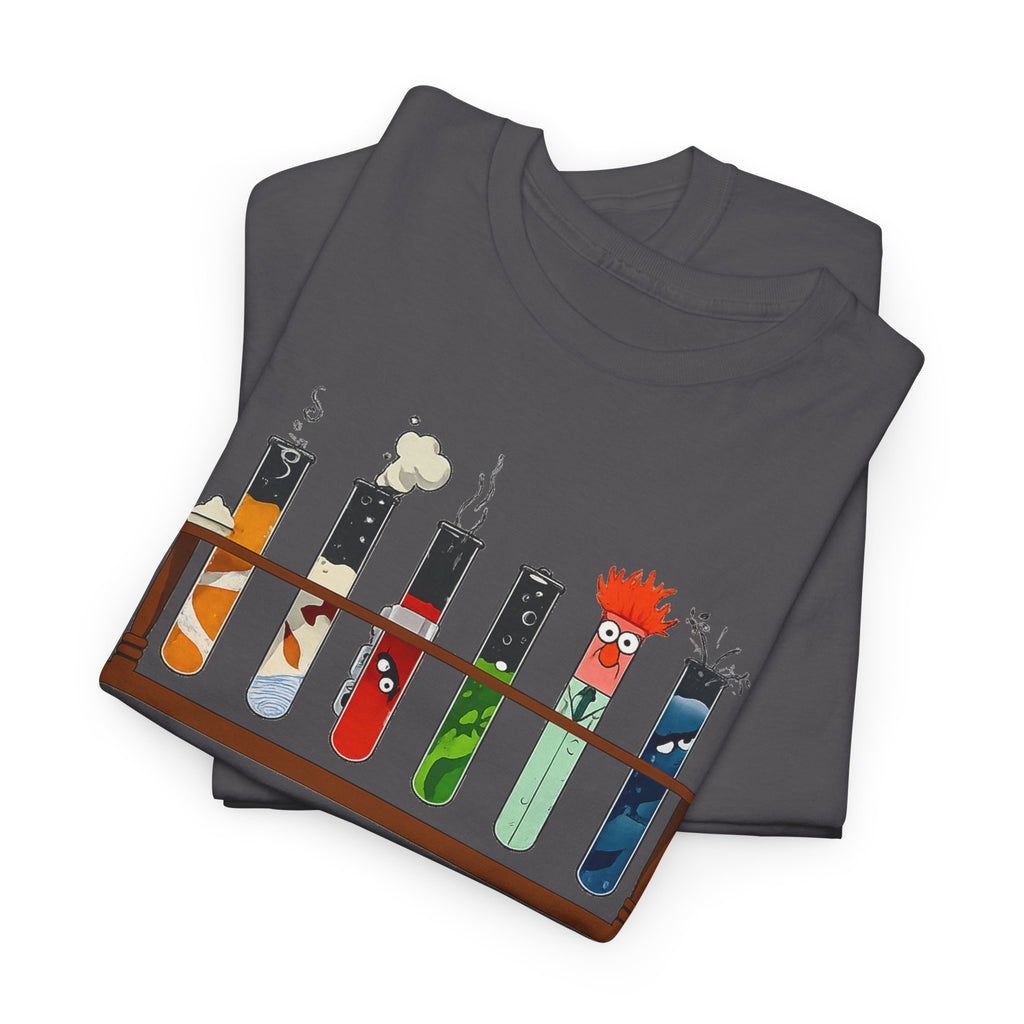 Muppets Beaker Science Test Tube Cats T‑Shirt — Cute Laboratory Cat Illustrations Tee