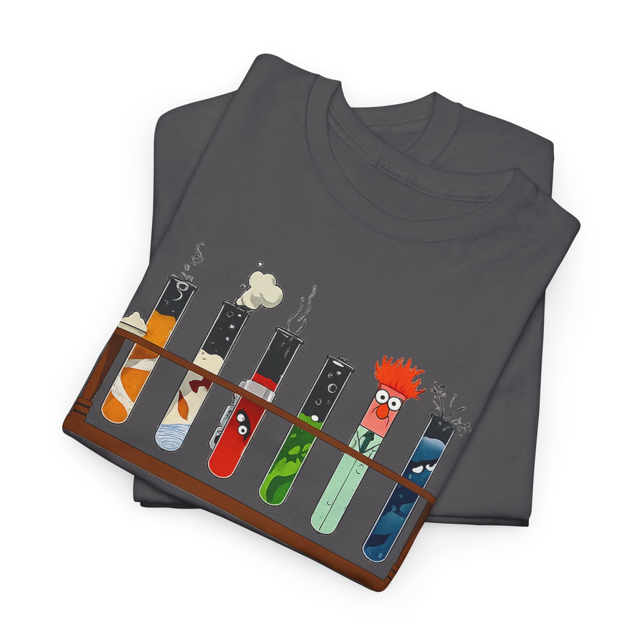 Muppets Beaker Science Test Tube Cats T‑Shirt — Cute Laboratory Cat Illustrations Tee