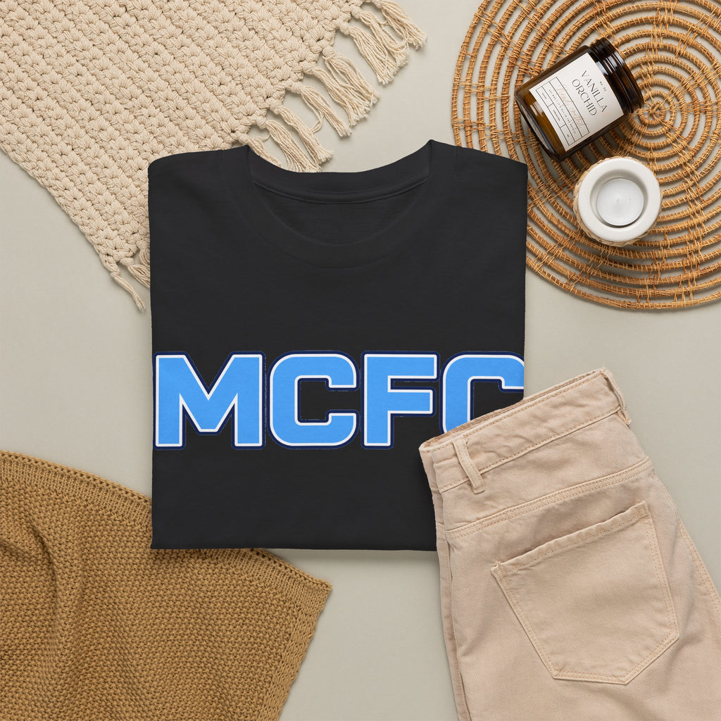MCFC Logo Cotton T-Shirt — Light Blue Football Fan Tee