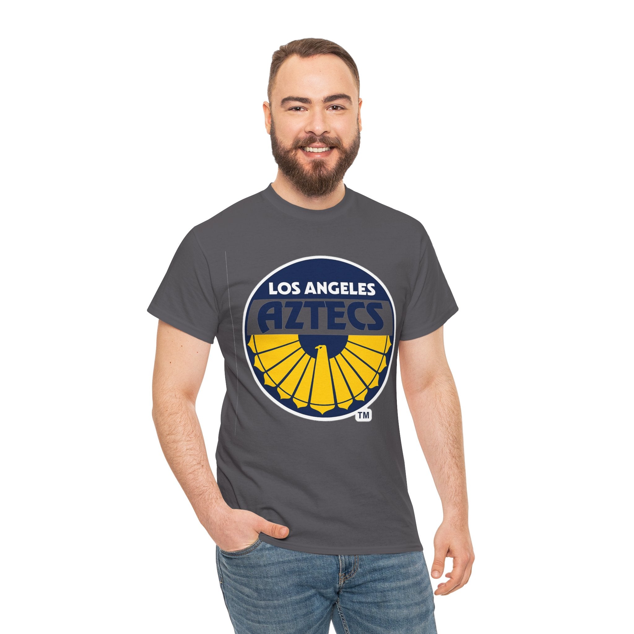 Los Angeles Aztecs Vintage Logo Cotton T-Shirt