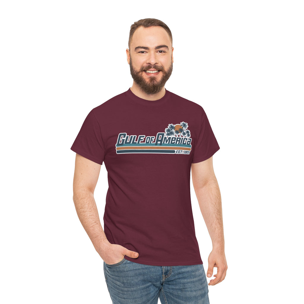 Gulf of America Vintage Surf Tee — Retro Beach Logo T-Shirt