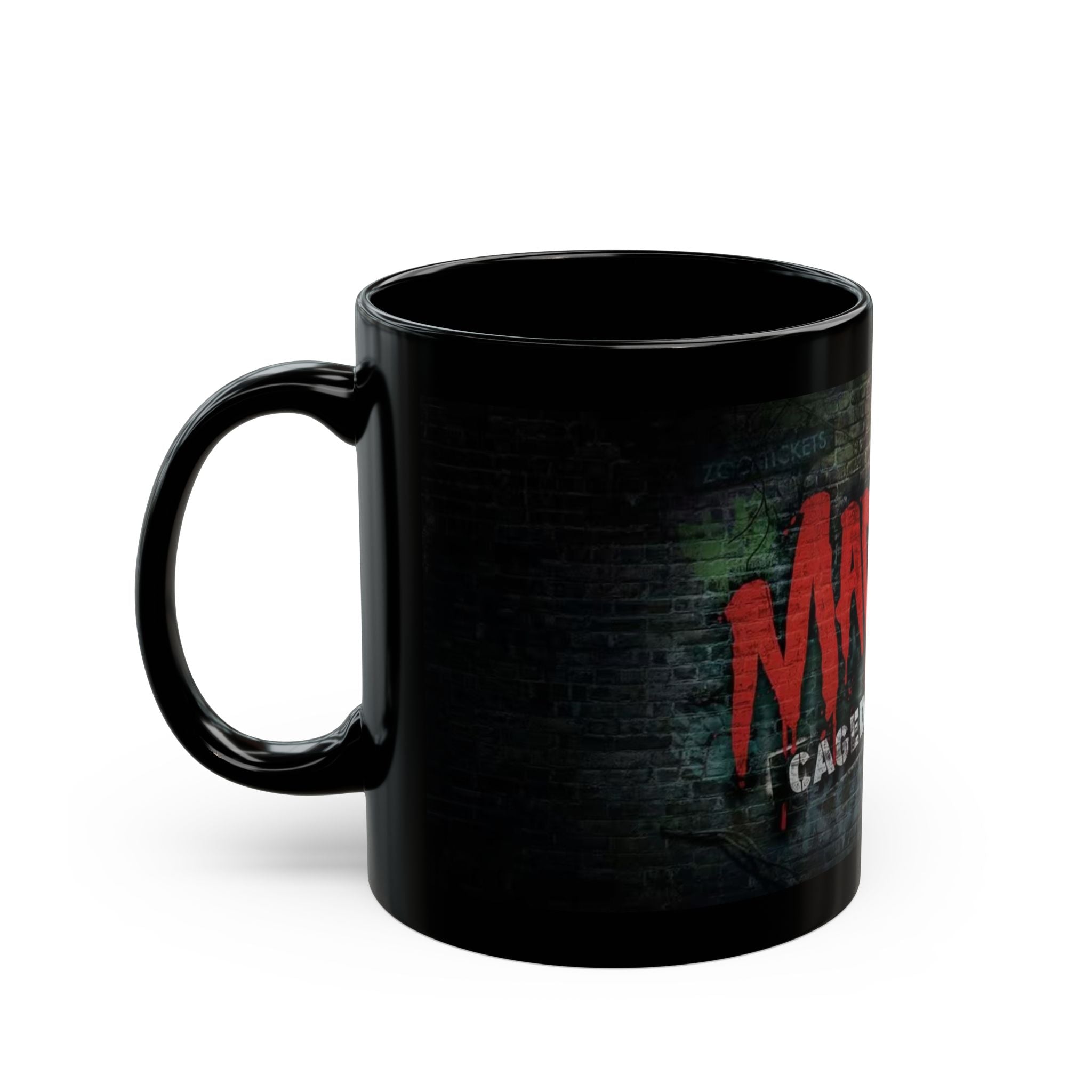 Black Mug — 'Madlands: Caged Cannibals' Horror Band Logo Coffee Cup (11oz/15oz)