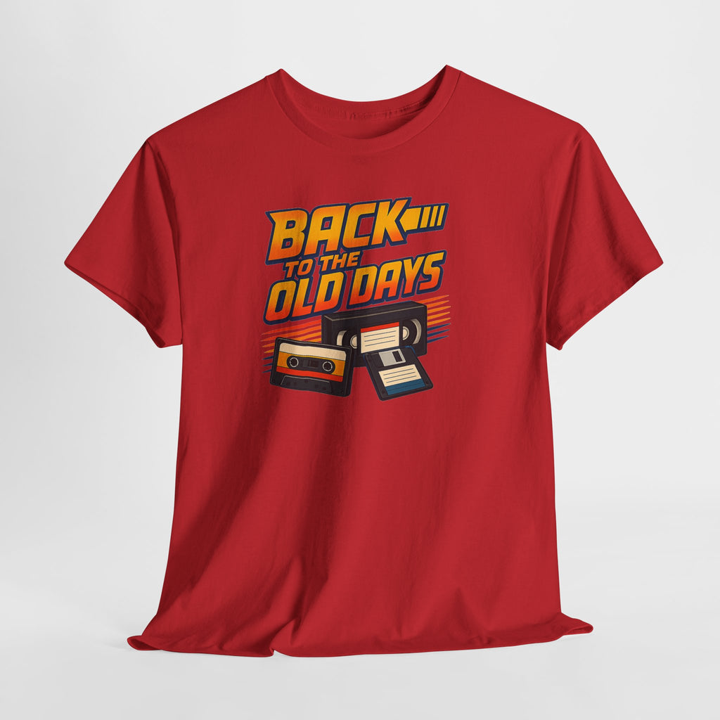 Back to the Old Days Tee – Retro Cassette & VHS Nostalgia T-Shirt