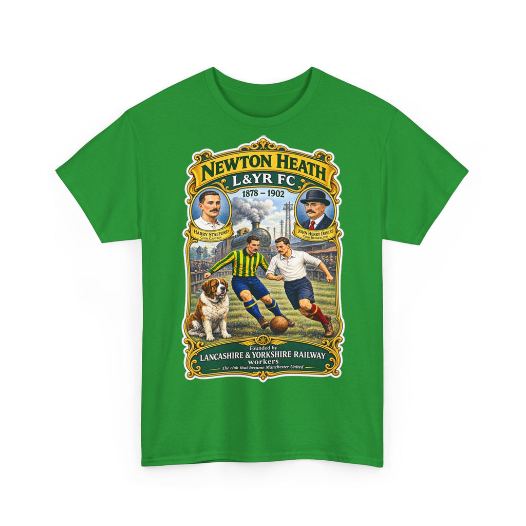 Newton Heath L&YR FC Vintage Football Tee — Lancashire & Yorkshire Railway Soccer Shirt