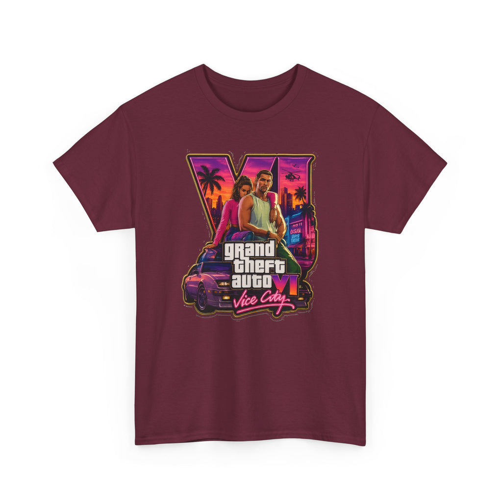 Grand Theft Auto Vice City Retro Logo Tee / Cotton T-Shirt