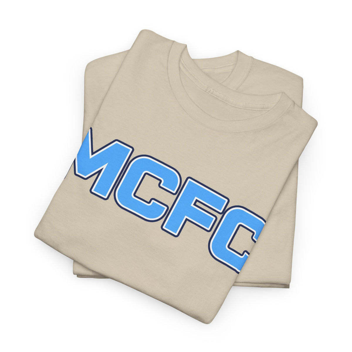 MCFC Logo Cotton T-Shirt — Light Blue Football Fan Tee