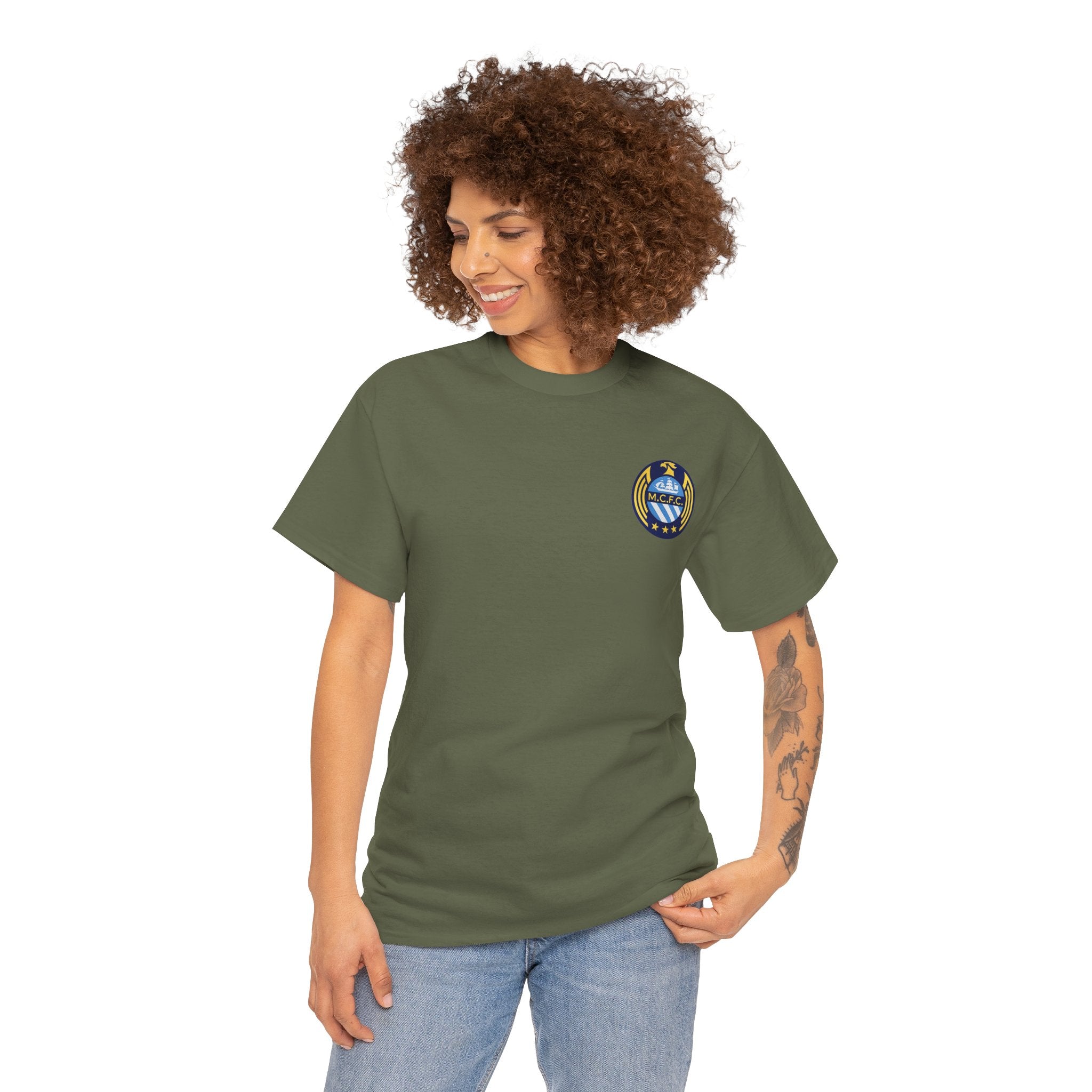 MCFC Unofficial Crest / Badge Tee — Nautical Compass Emblem Shirt