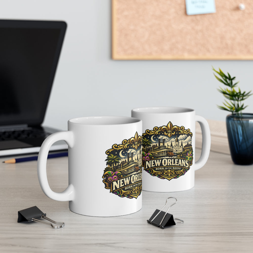 New Orleans Ceramic Coffee Cups, 11oz, 15oz