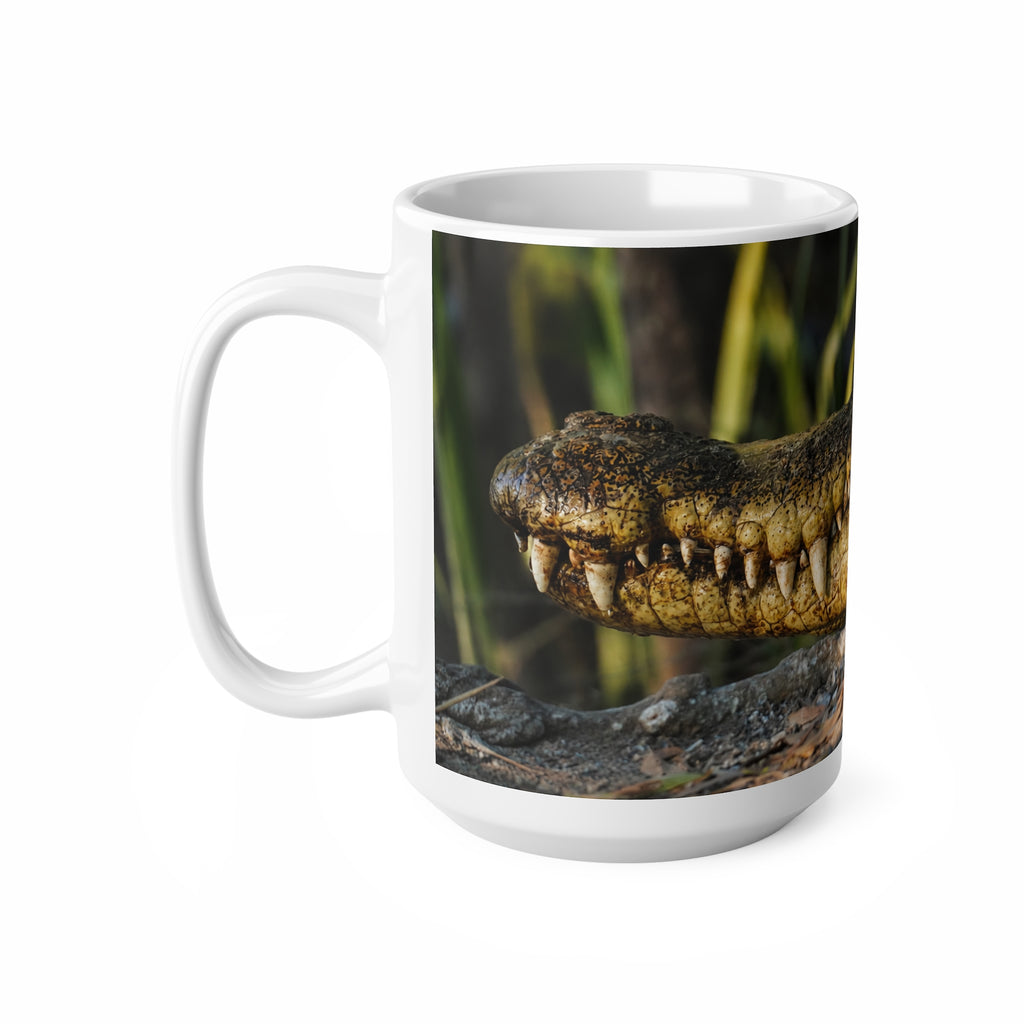 Alligator Smile Coffee Mug — 11oz/15oz Ceramic Wildlife Mug