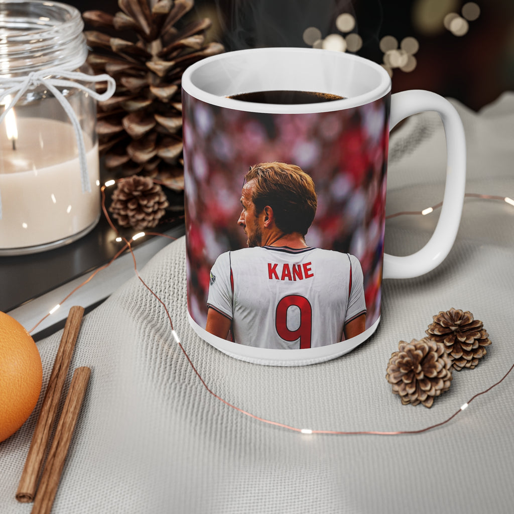 Harry Kane England Ceramic Mug — Stadium Crowd Design, 11oz & 15oz