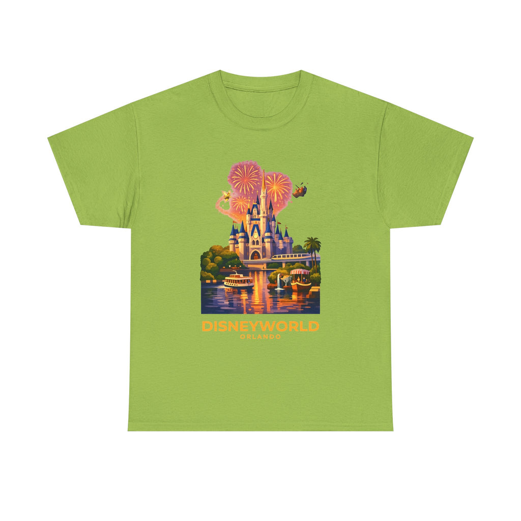 Disney World Castle Orlando Fireworks Cotton T‑Shirt