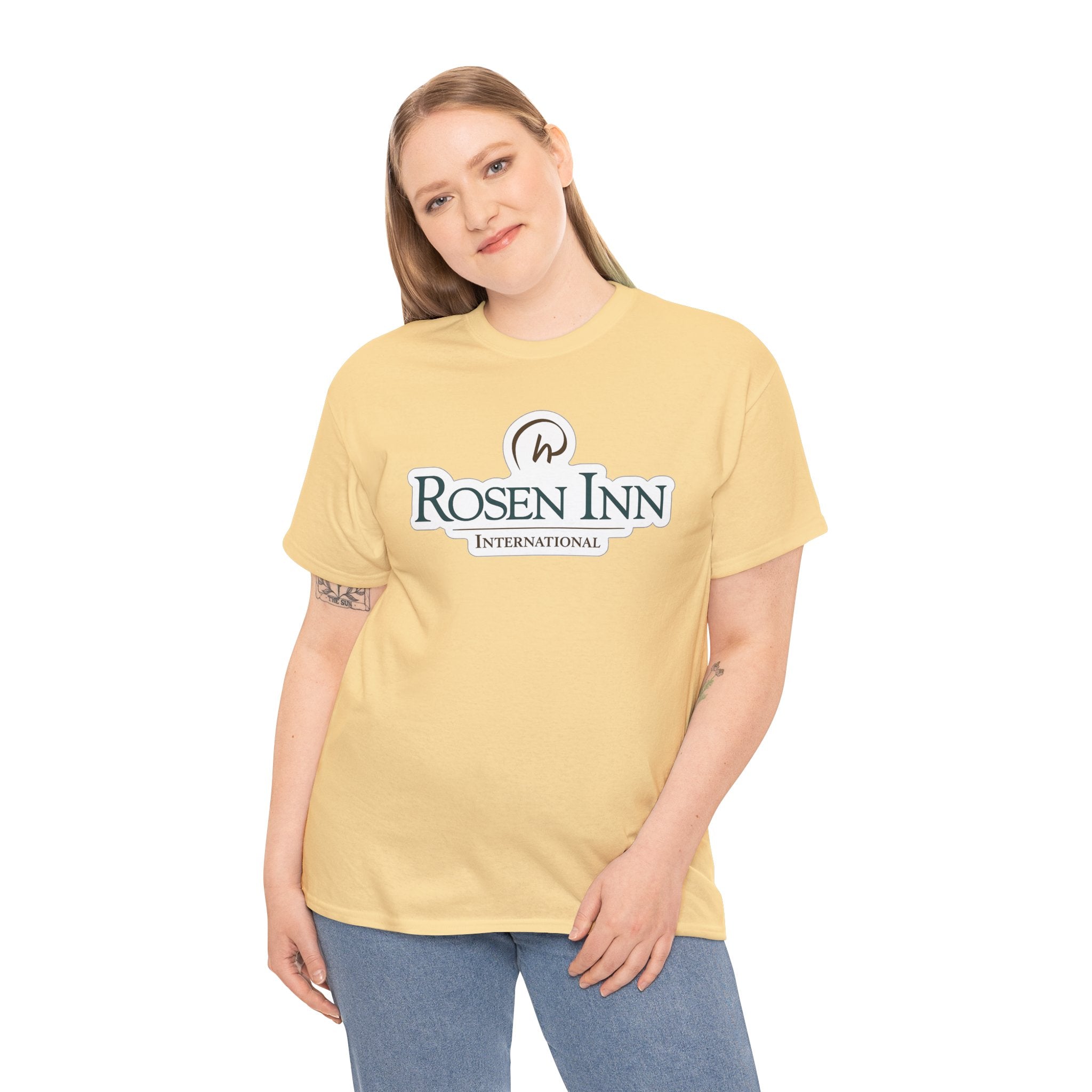 Rosen Inn International Inspired Logo Cotton T-Shirt Tee