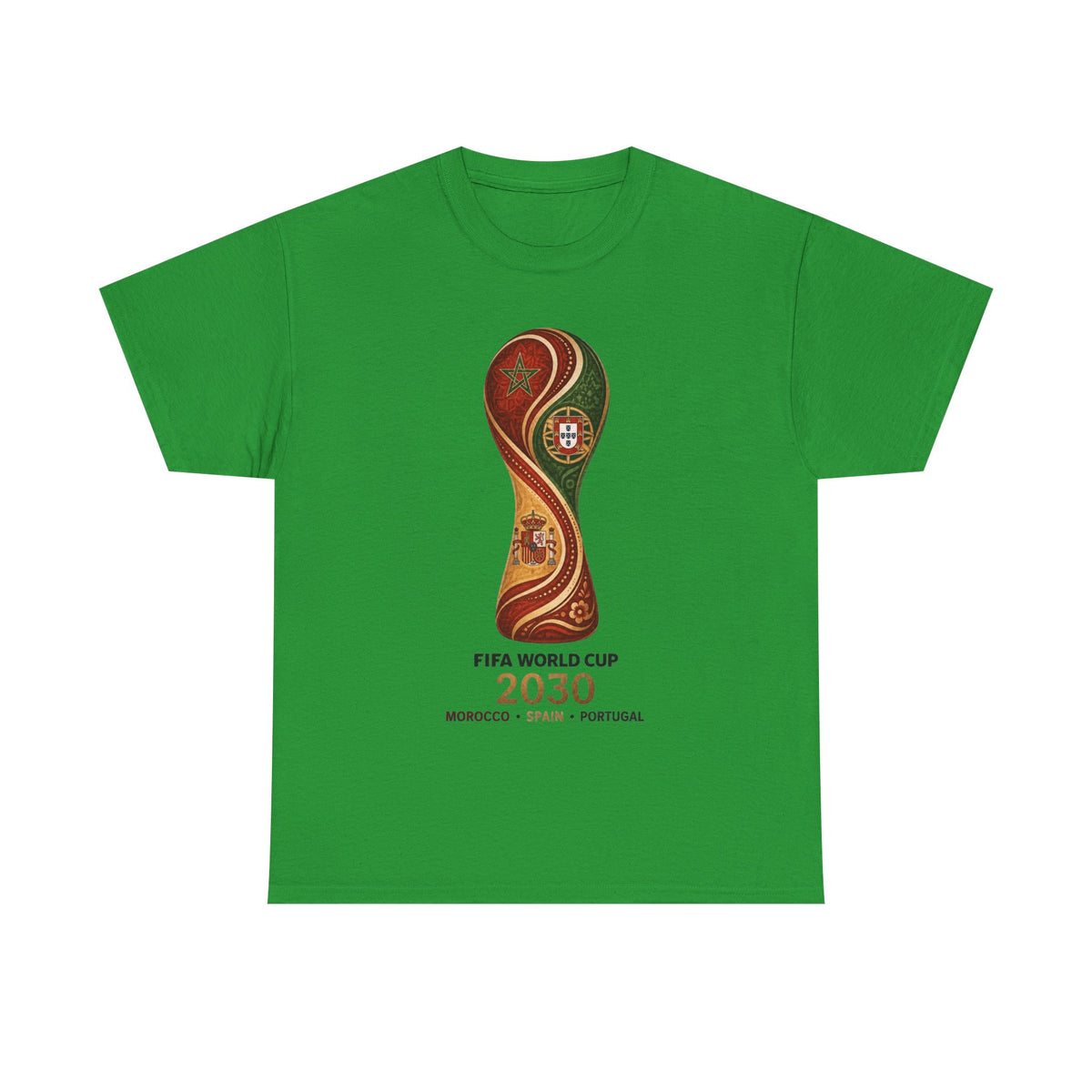FIFA World Cup 2030 Trophy T-Shirt — Morocco Spain Portugal Official Design