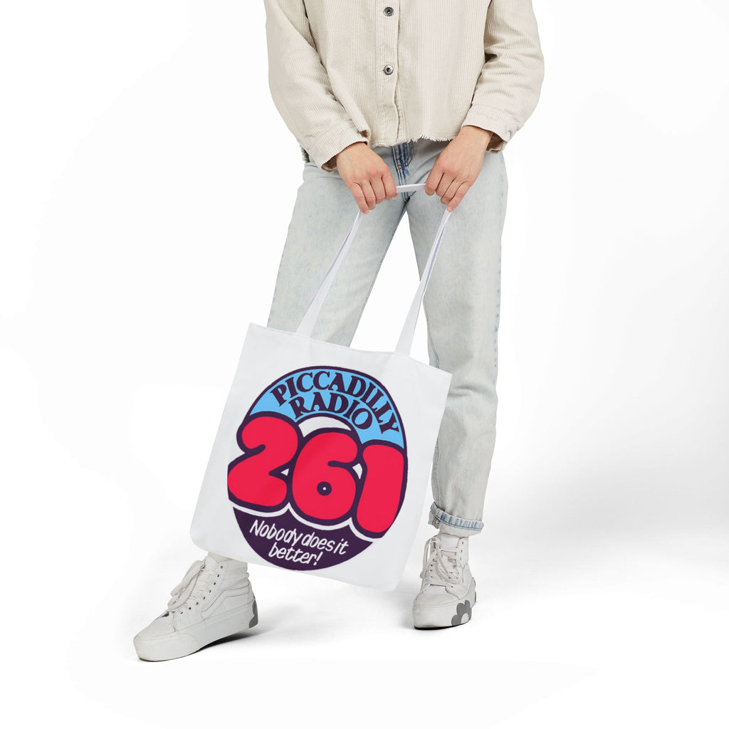Tote Bag — Retro 'Piccadilly Radio 261' Vintage Logo Canvas Tote