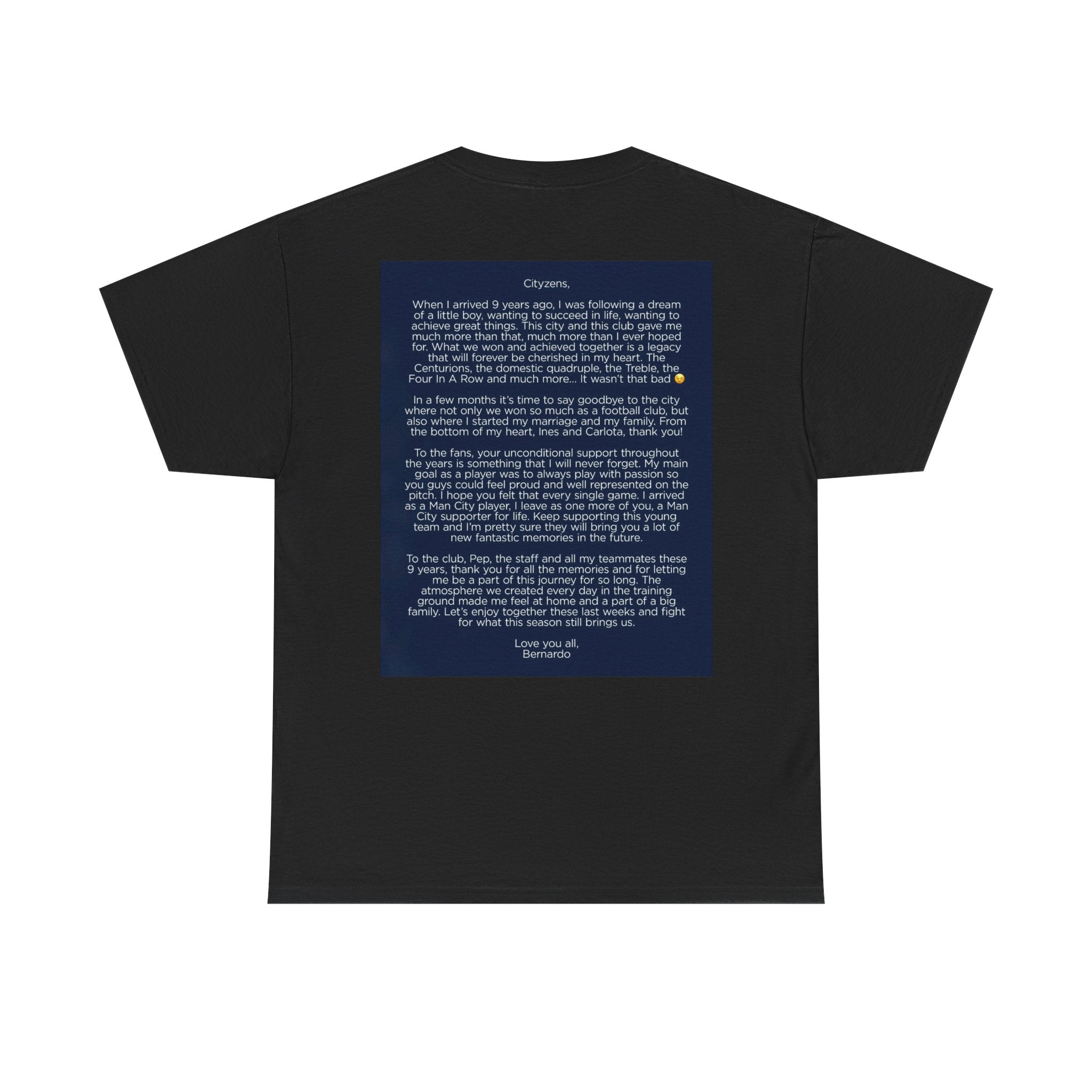 Bernardo Silva Tribute Tee – Inspirational Letter & Celebrating Goal Moment