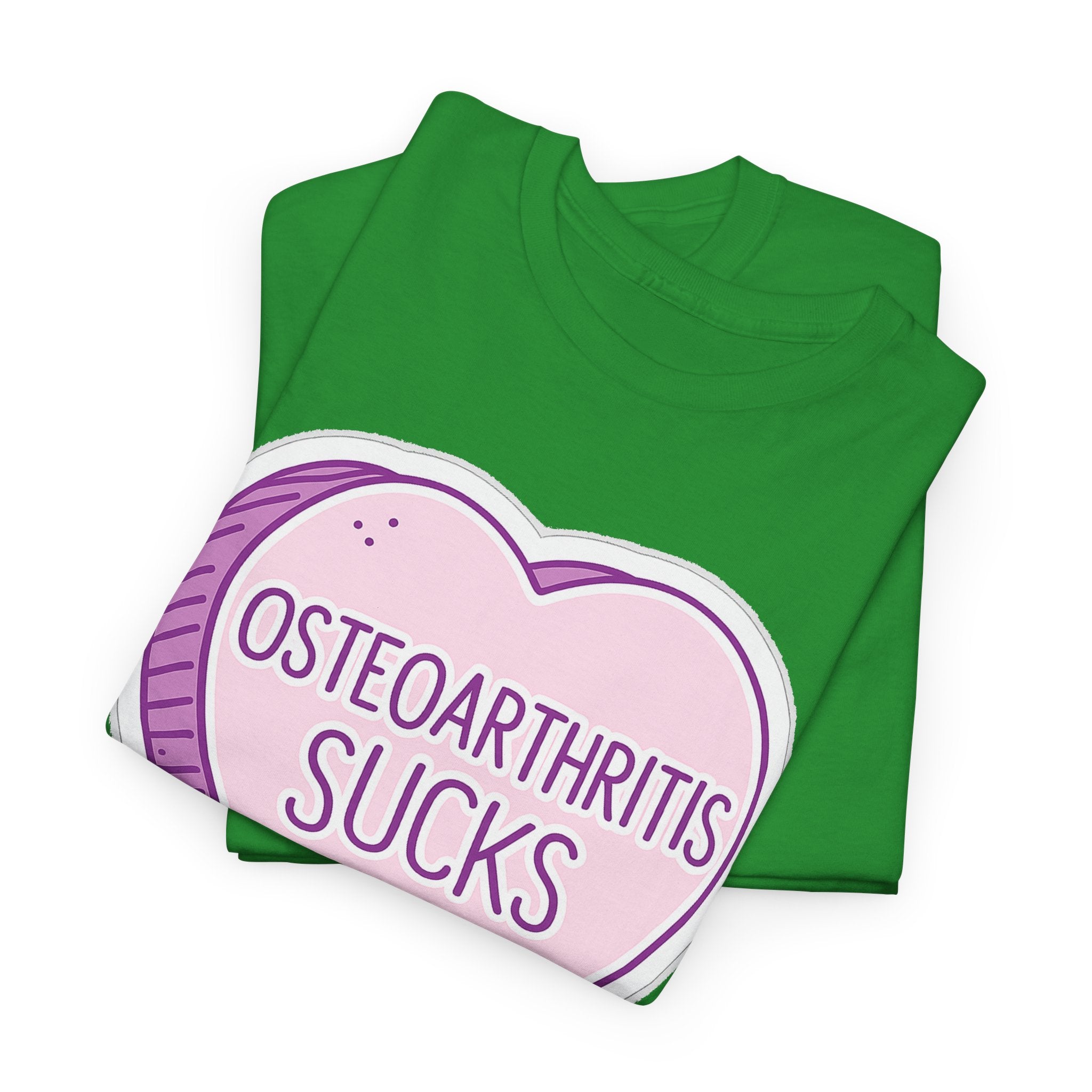 Osteoarthritis Sucks T-Shirt — Pink Heart Awareness Tee