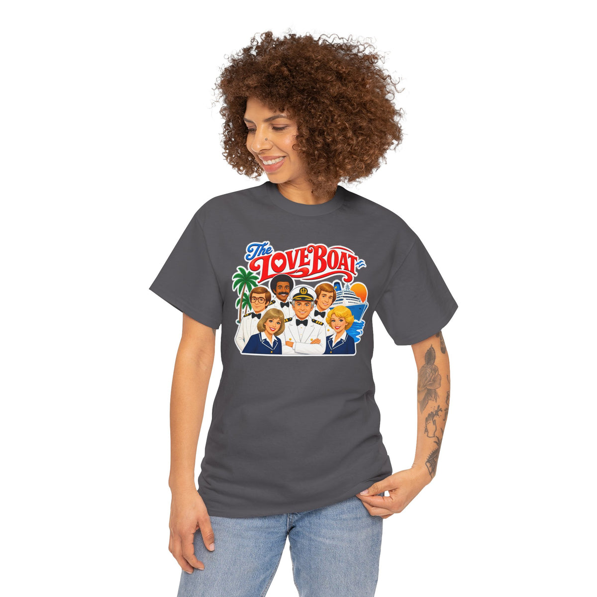 The Love Boat Crew Cotton T-Shirt — Retro TV Cruise Logo Tee