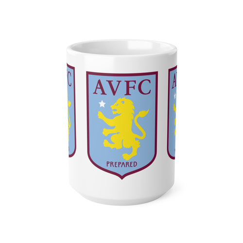 Aston VIlla Ceramic Crest Coffee Mug — 11oz & 15oz Football Fan Gift