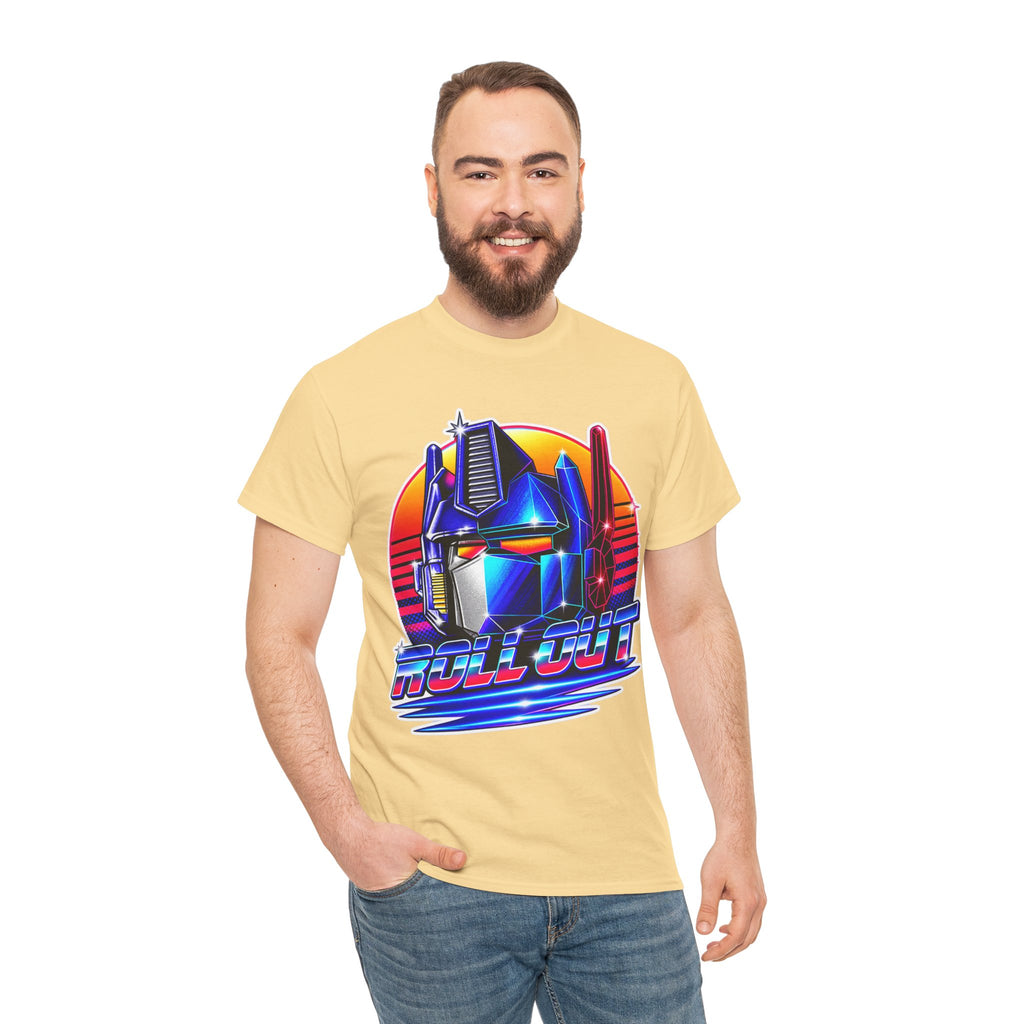 “Roll Out” Optimus-Inspired Graphic Transformers Cotton T-Shirt