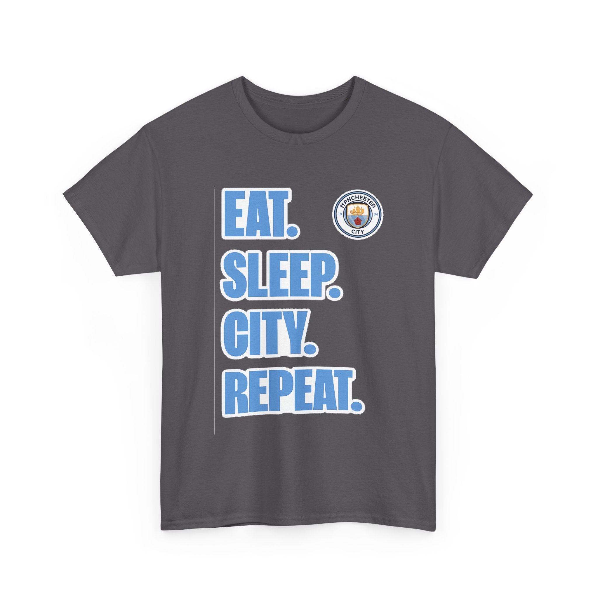 Eat. Sleep. City. Repeat. T‑Shirt — Manchester City Fan Tee