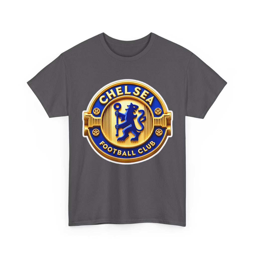 Chelsea Football Club Crest Tee — Retro Blue & Gold Soccer Emblem T-Shirt